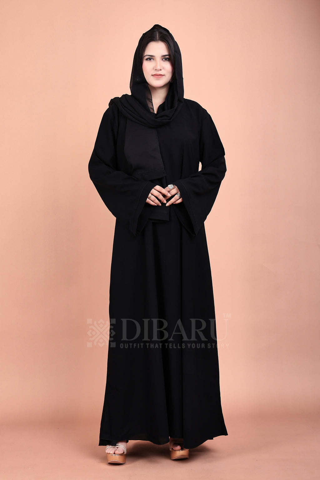 Plazo Sleeves Round Neck Made Up Of Premium Firdos Fabric Full Lenght Burqa For Womens And Girls