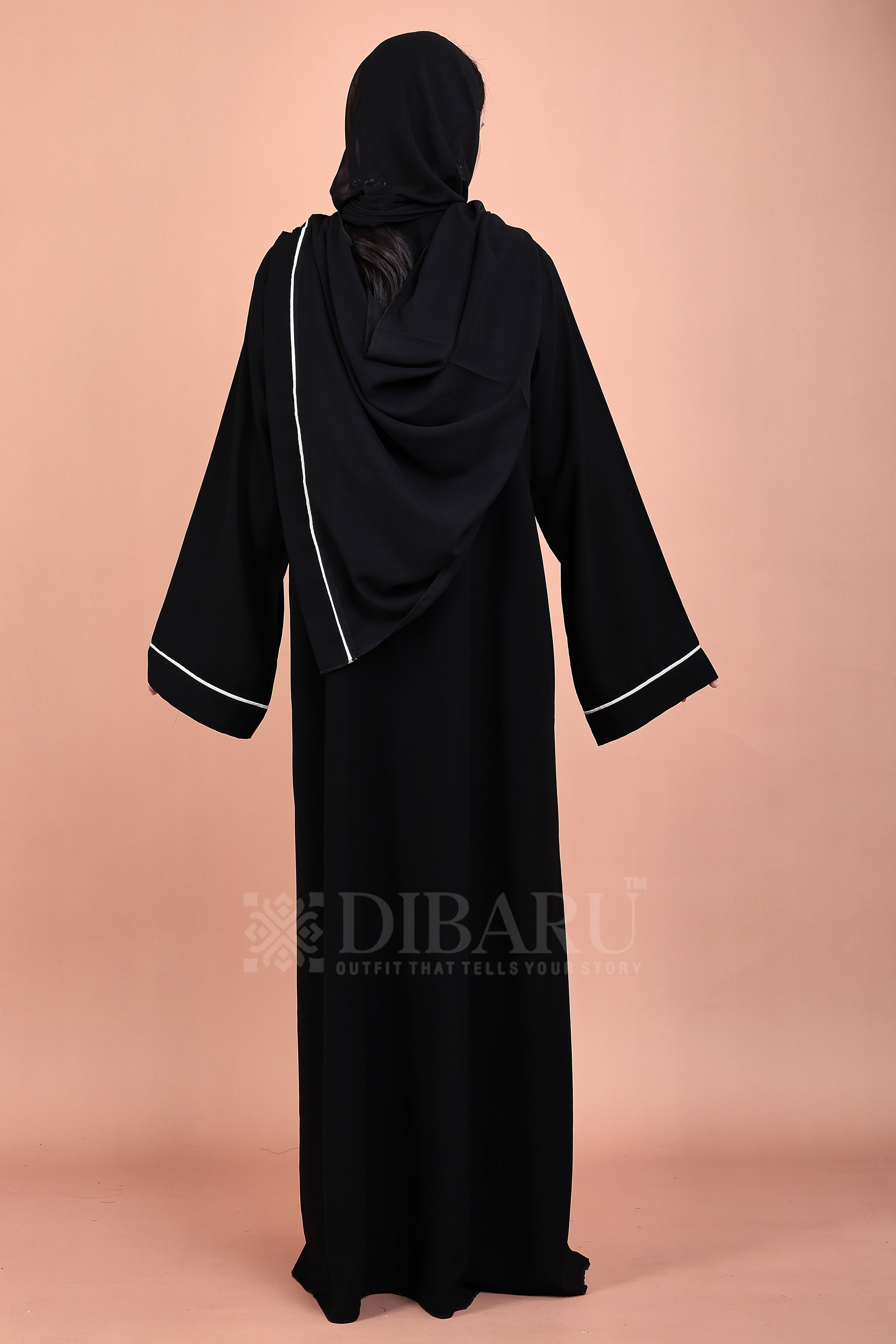Round Neck 2 Piping With Plazo Sleeves Made Up Of Premium Firdos Fabric Full Lenght Burqa For Womens And Girls