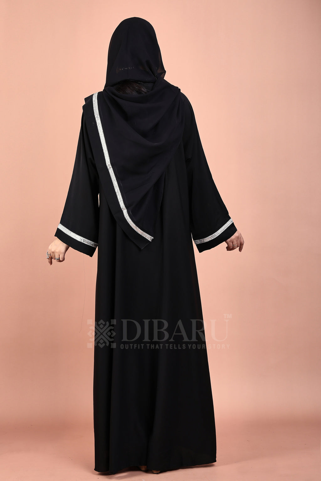 V Neck Rising Rect Design With Plazo Sleeves Made Up Of Imported Nida Fabric Full Lenght Designer Abaya For Womens And Girls