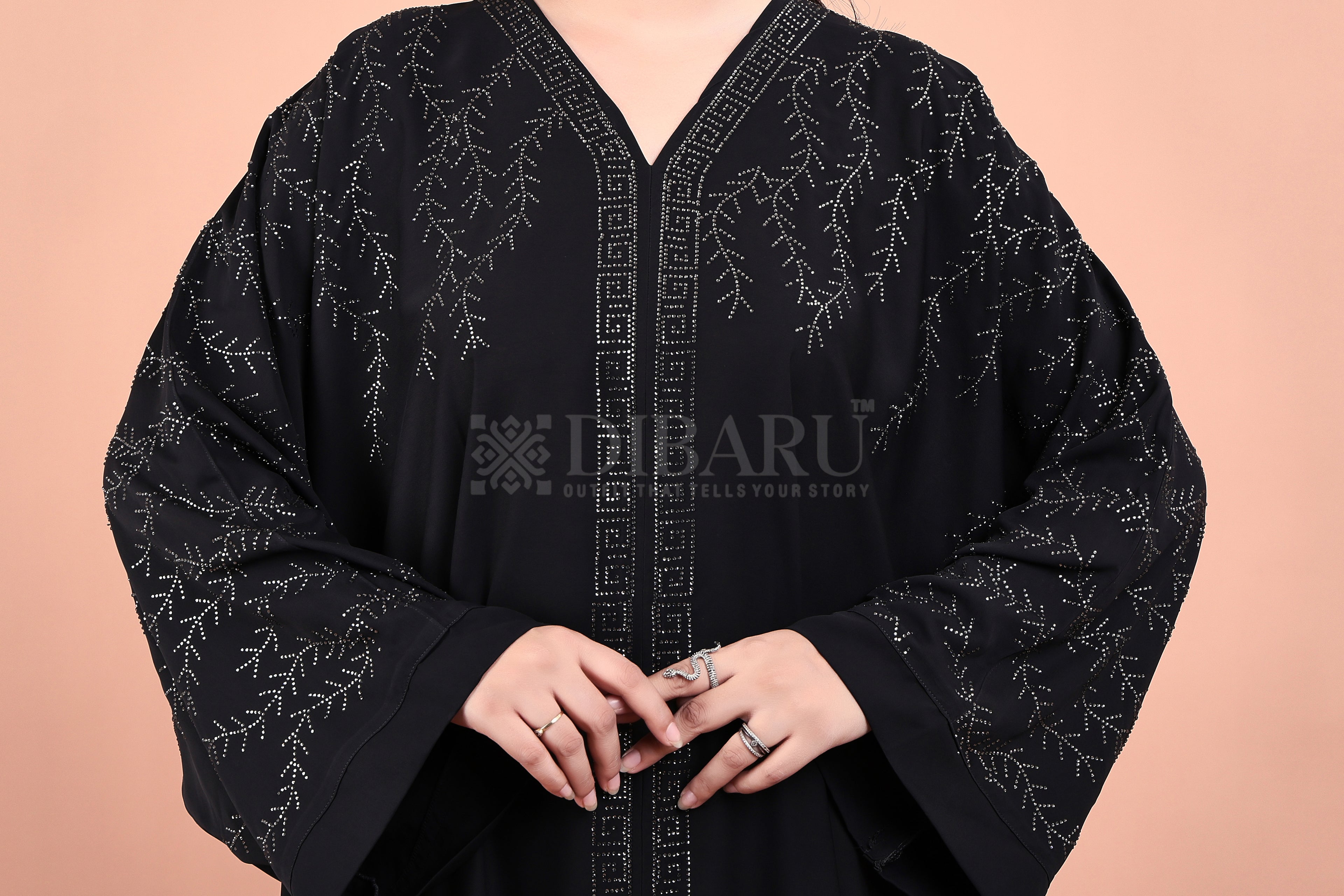 V Neck Branch Design With Plazo Sleeves Made Up Of Imported Nida Fabric Full Lenght Designer Kaftan For Womens And Girls