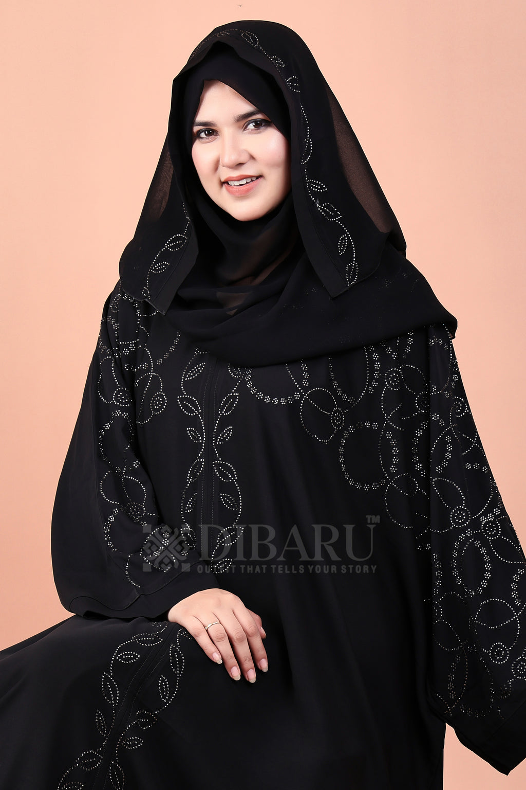 V Neck Ring Design With Plazo Sleeves Made Up Of Imported Nida Fabric Full Lenght Designer Kaftan For Womens And Girls