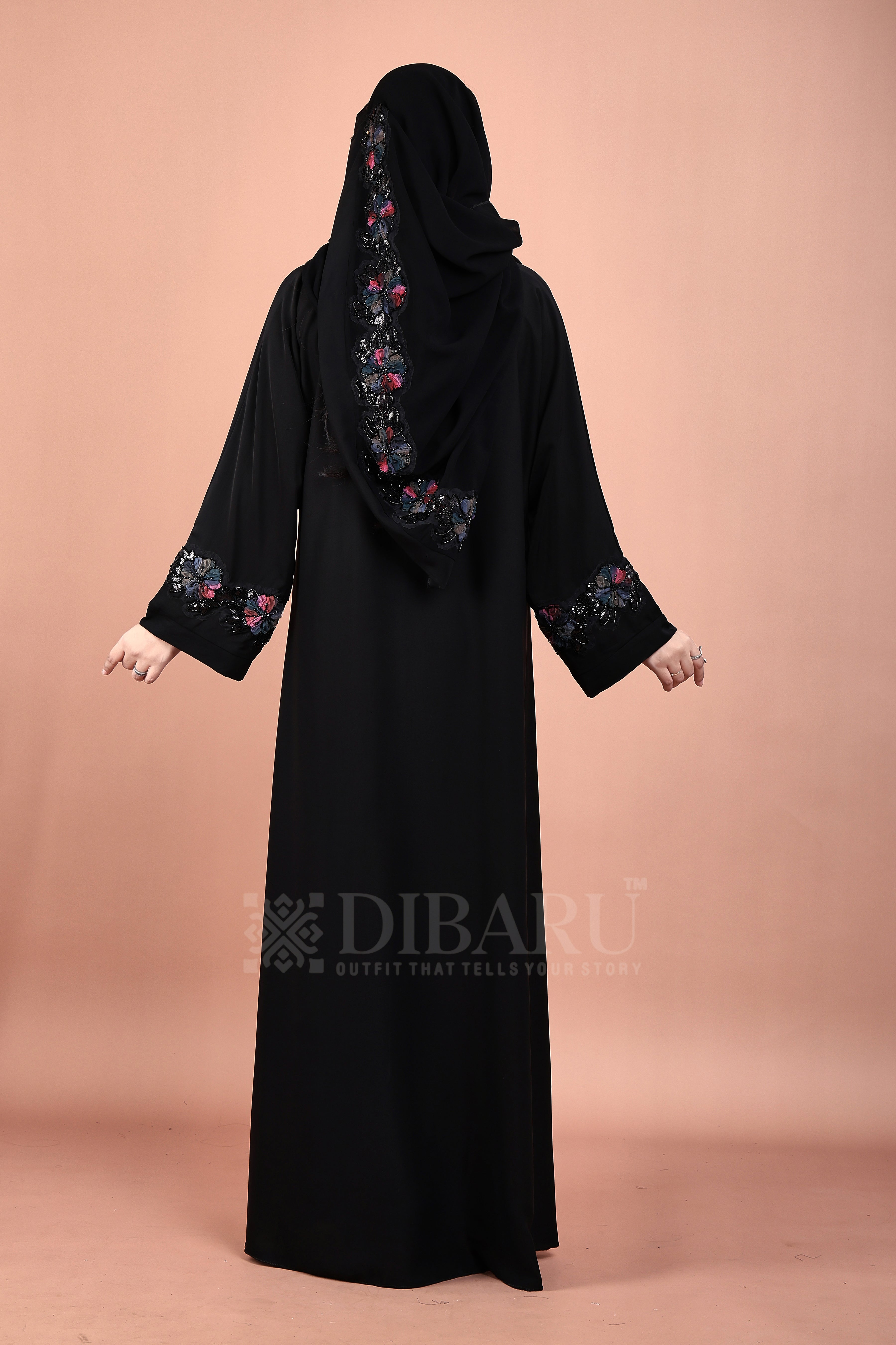 V Neck Multicolor Trinagular Stone Design With Plazo Sleeves Made Up Of Imported Nida Fabric Full Lenght Designer Kaftan For Womens And Girls