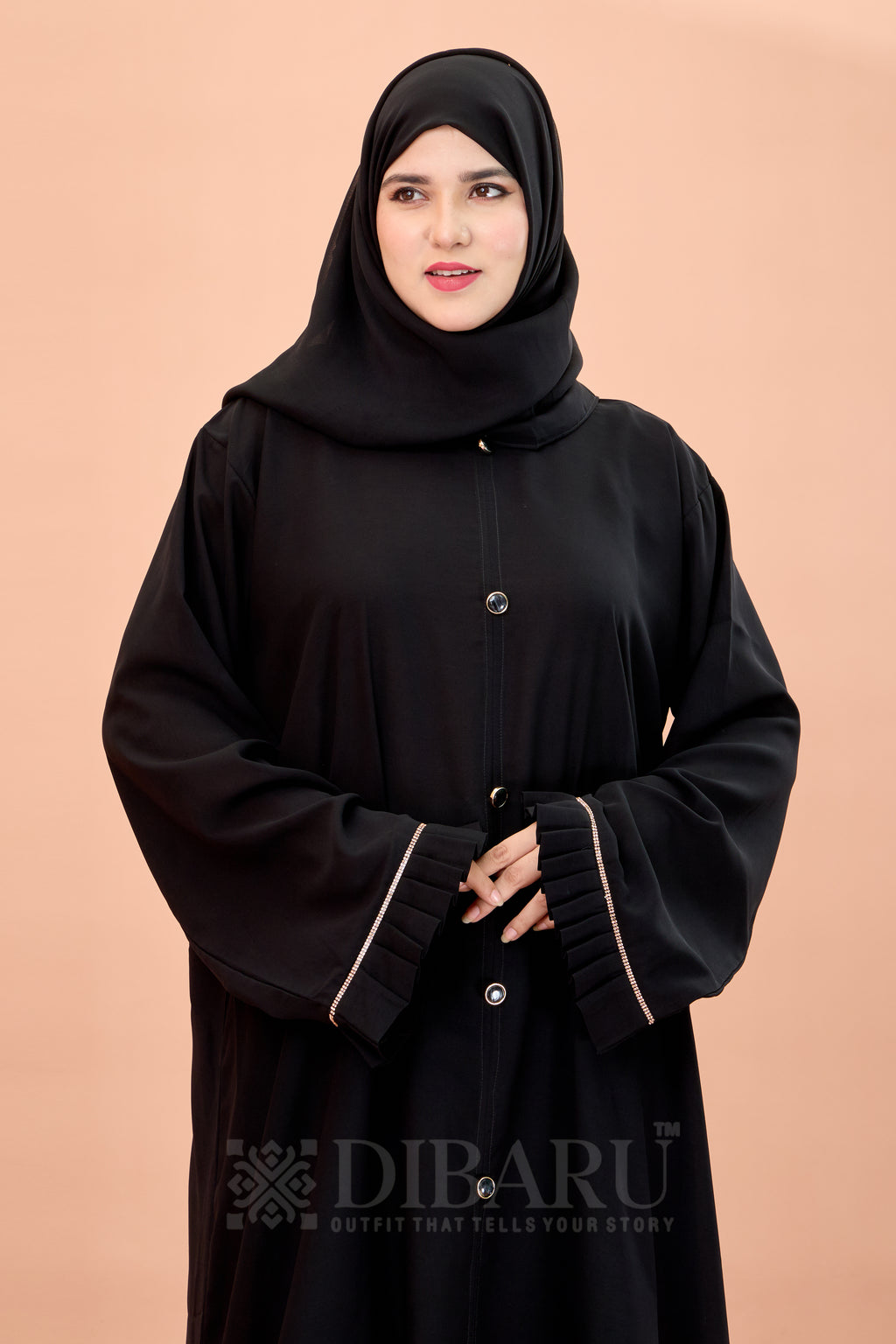 Round Neck Button on Front With Plazo Sleeve Pleating And Stonework Made Up Of Premium Firdos Fabric Full Lenght Designer Aabya For Womens And Girls