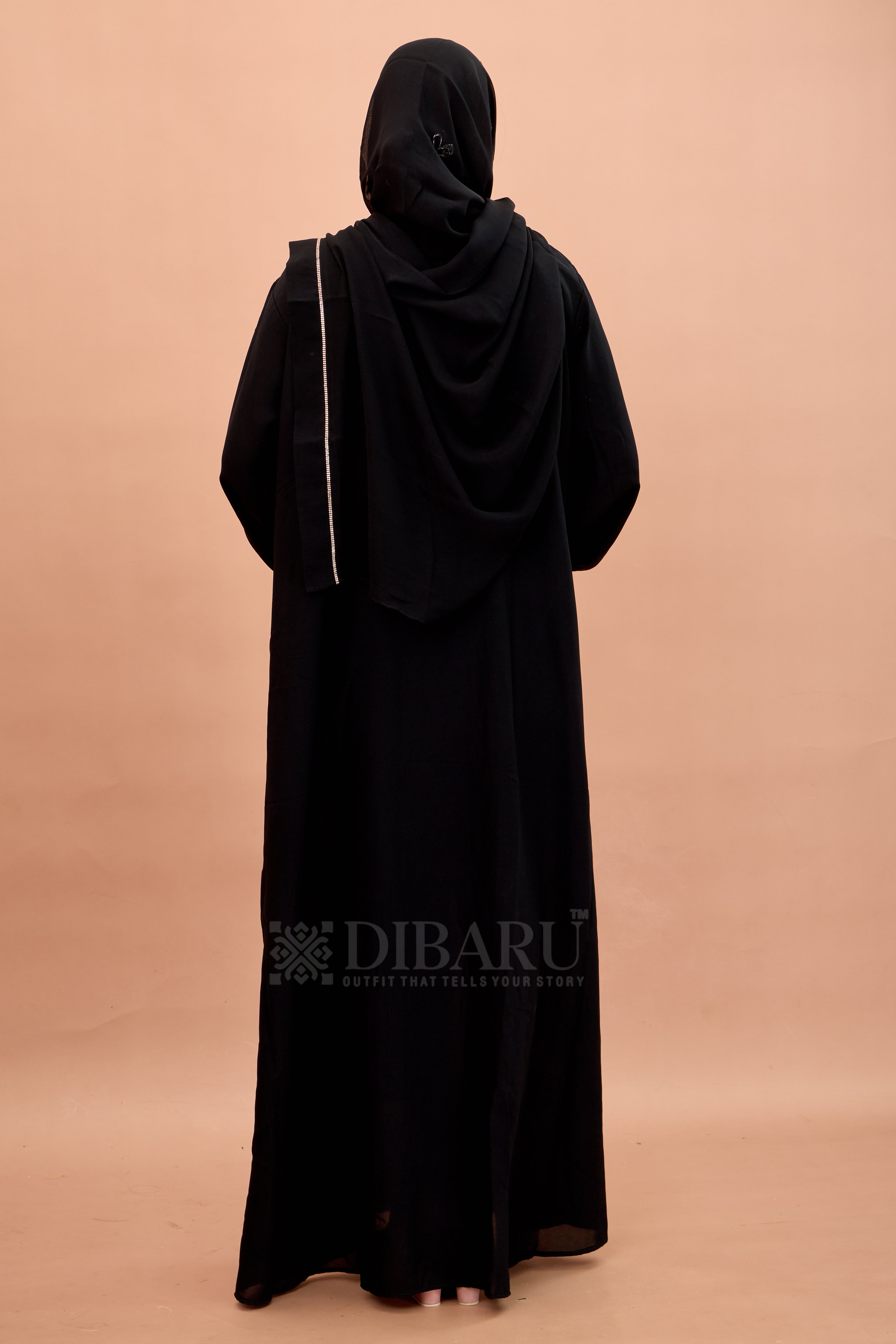 Round Collar Neck Peti Pleating And Stonework with Elastic Sleeve Made Up Of Imported Nida Fabric Full Lenght Designer Aabya For Womens And Girls