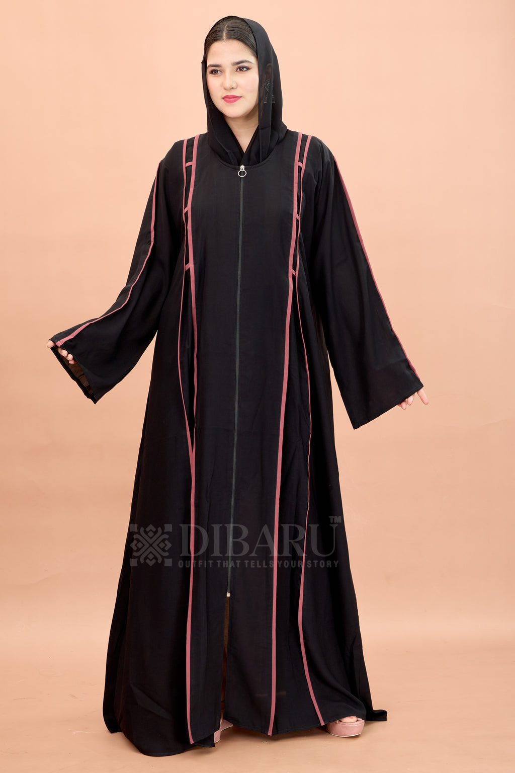 Round Neck Front Open Full Chain 2 Box Luppi with Plazo Sleeve Made Up Of Imported Nida Fabric Full Lenght Designer Aabya For Womens And Girls