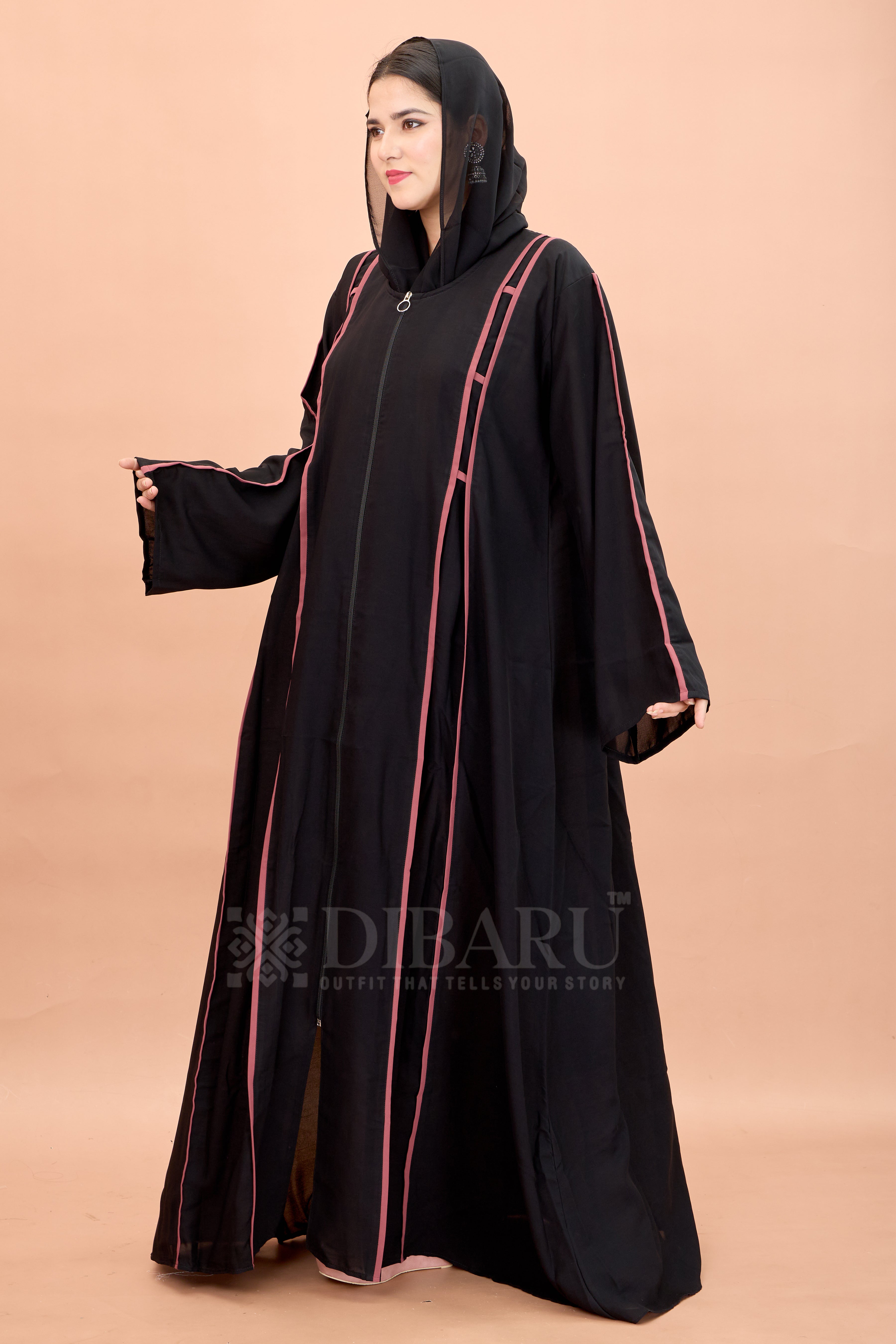 Round Neck Front Open Full Chain 2 Box Luppi with Plazo Sleeve Made Up Of Imported Nida Fabric Full Lenght Designer Aabya For Womens And Girls