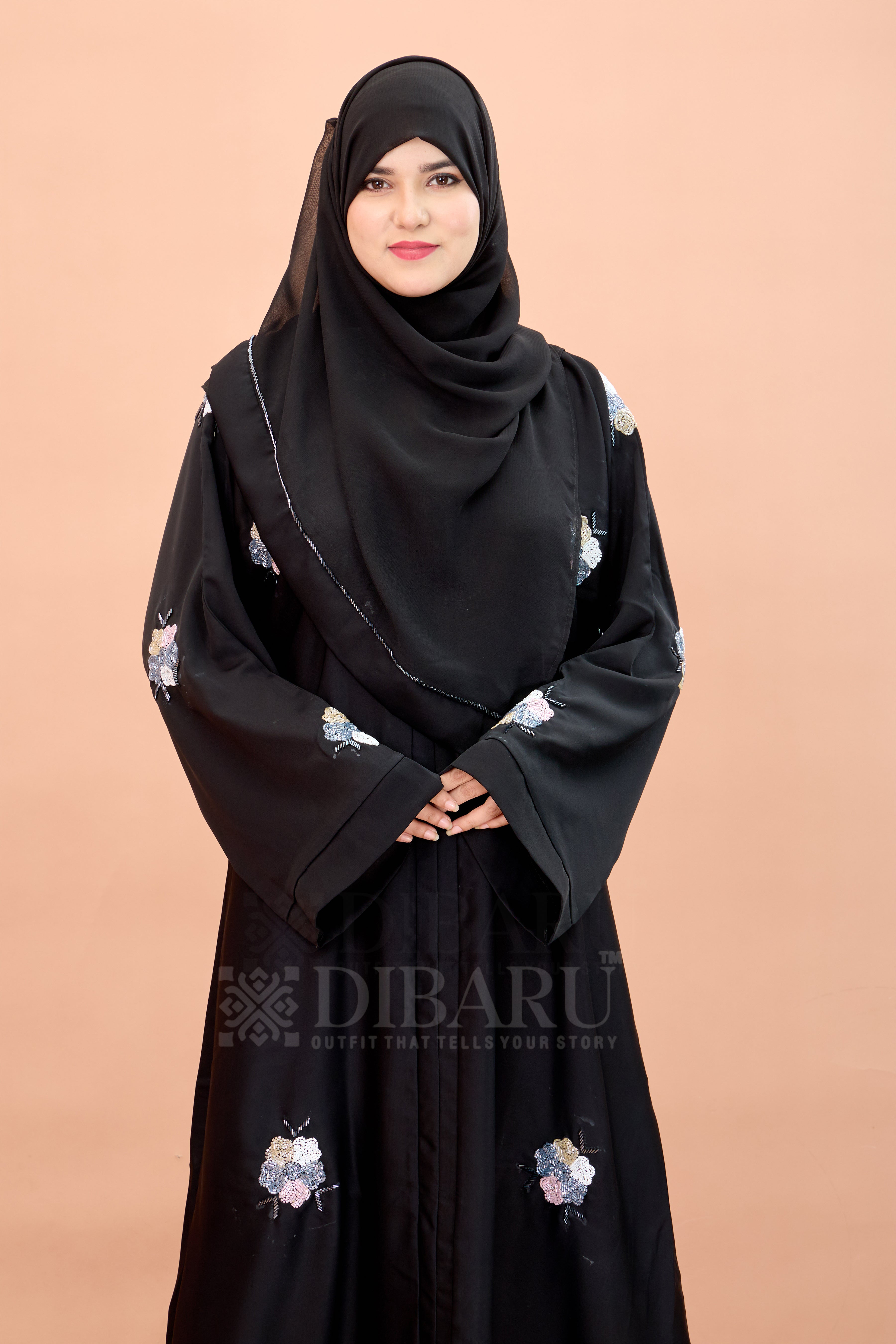 V Neck 5 Color Flower Hand Work With Plazo Sleeve Made Up Of Imported Nida Fabric Full Lenght Designer Aabya For Womens And Girls