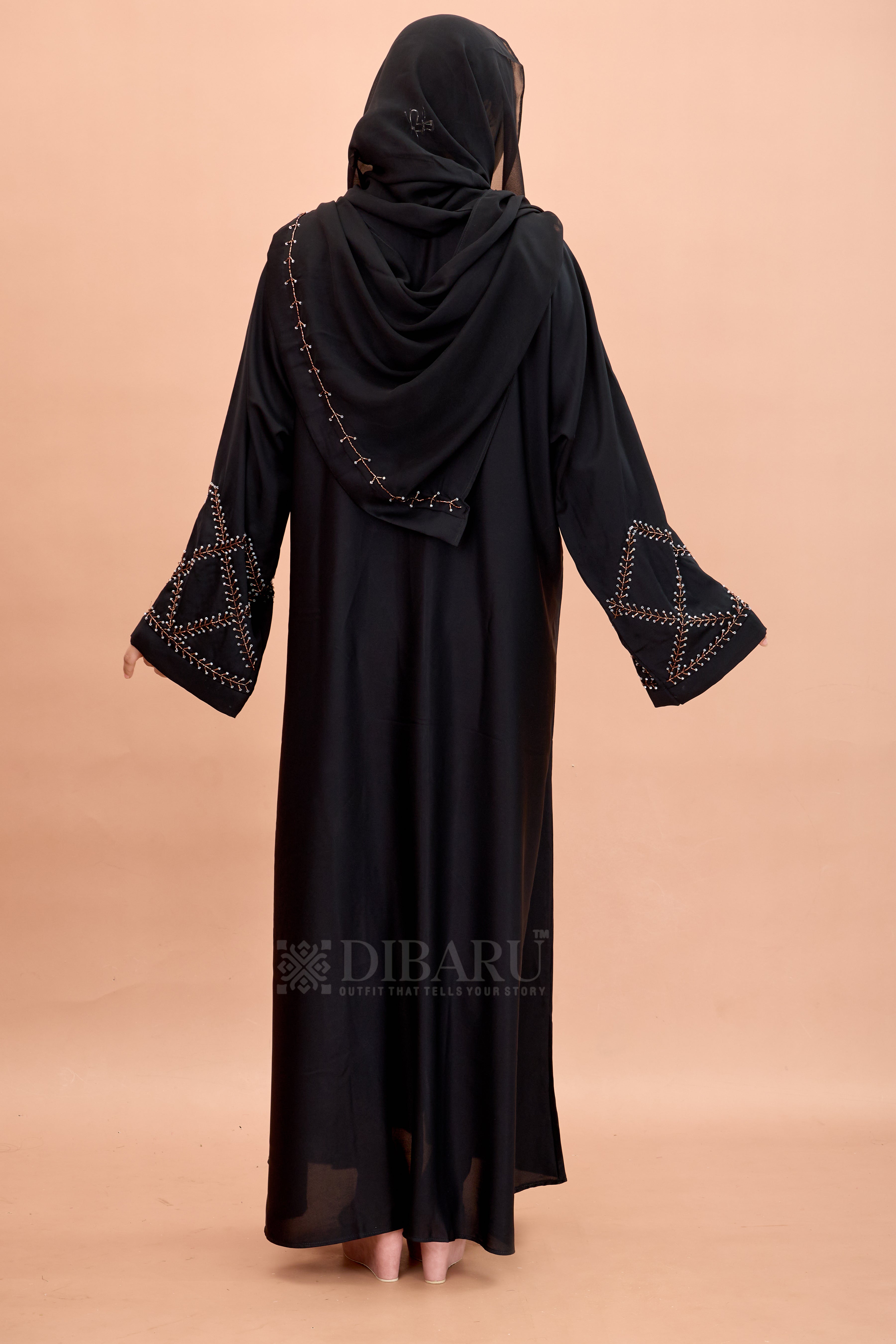 V Neck Square Pattern Cutdana Hand Work With Plazo Sleeve Made Up Of Imported Nida Fabric Full Lenght Designer Aabya For Womens And Girls