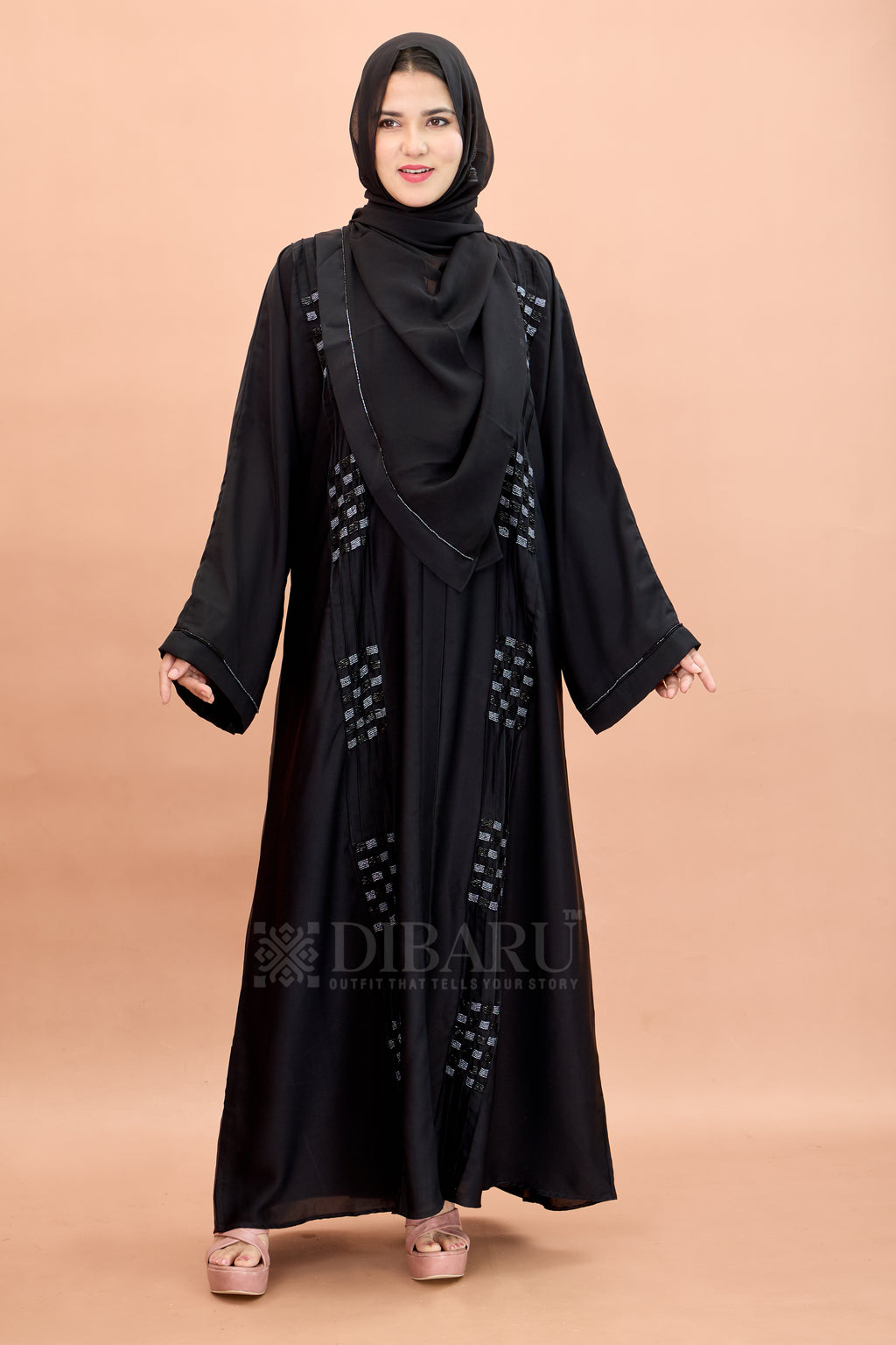 V Neck 10 Pintex small Square Hand Work With Plazo Sleeve Made Up Of Imported Nida Fabric Full Lenght Designer Aabya For Womens And Girls