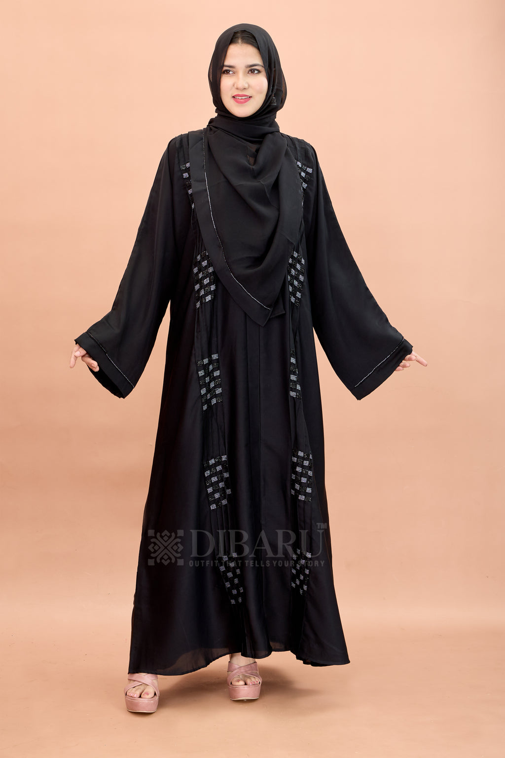 V Neck 10 Pintex small Square Hand Work With Plazo Sleeve Made Up Of Imported Nida Fabric Full Lenght Designer Aabya For Womens And Girls