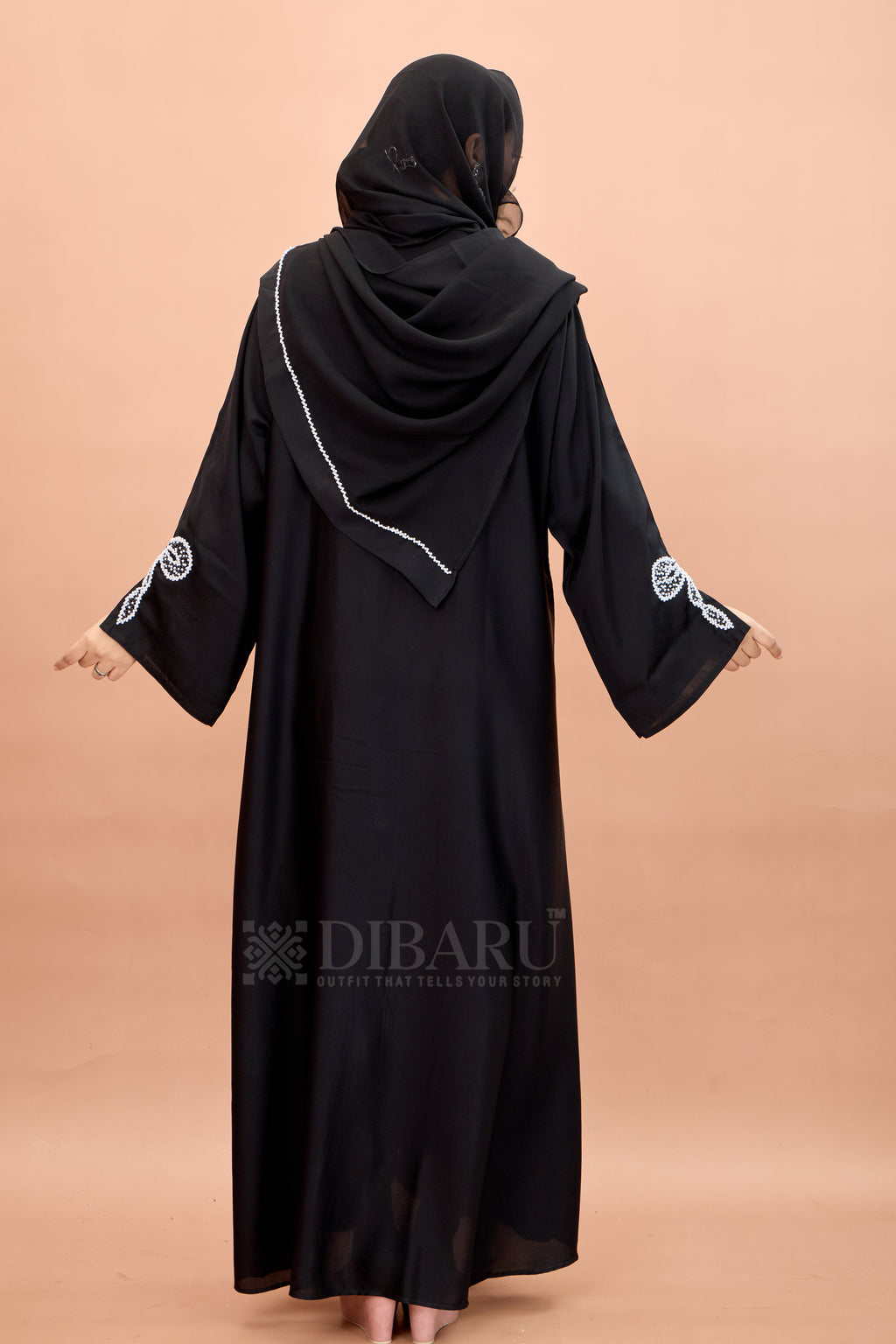 V Neck Bow Pattern Hand Work With Plazo Sleeve Made Up Of Imported Nida Fabric Full Lenght Designer Aabya For Womens And Girls